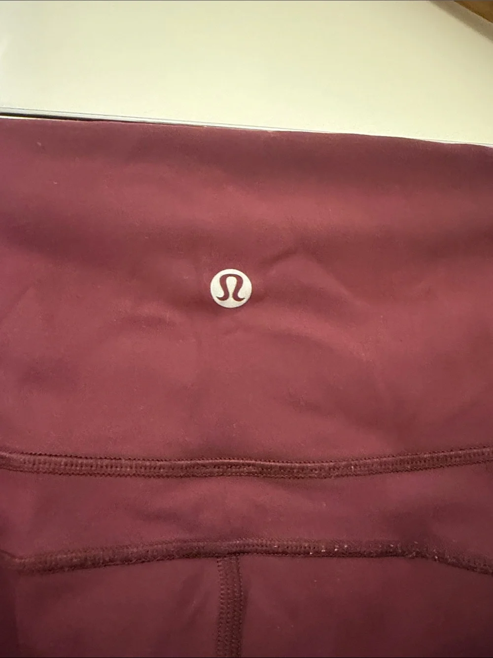 Lululemon burgundy high-waist capri leggings